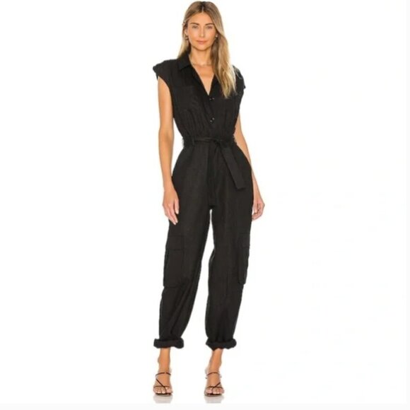 Young Fabulous & Broke Cuba Linen Blend Jumpsuit - Picture 1 of 5